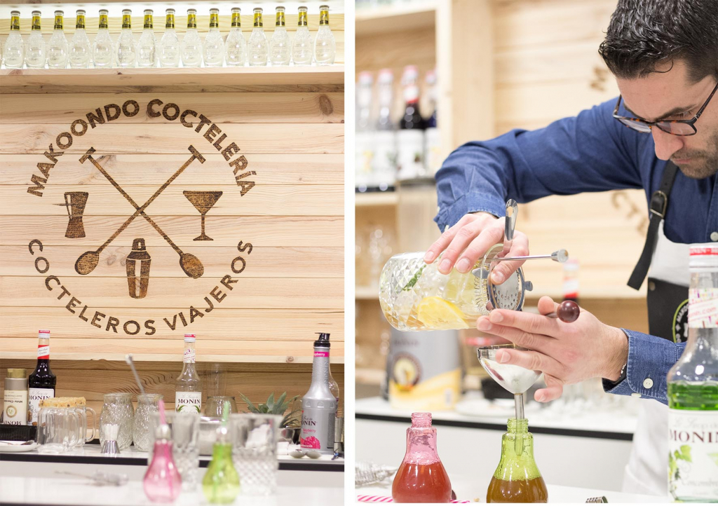 Té frio de sandía y té frio de pepino en Makoondo Coctelería Zaragoza